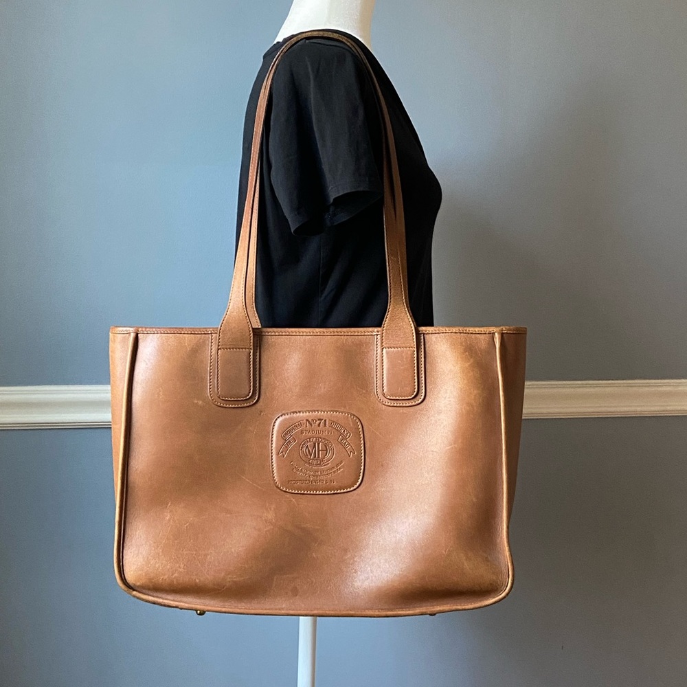Marley Hodgson Ghurka No. 71 Stadium Bag, Brown leather tote bag, Vintage